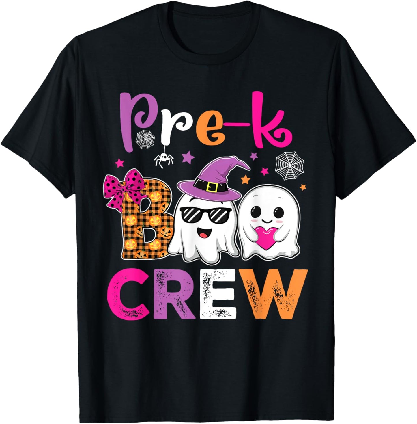 Funny Pre-K Boo Crew Teacher Kids Halloween Spooky Costume T-Shirt - T-Shirt | Black