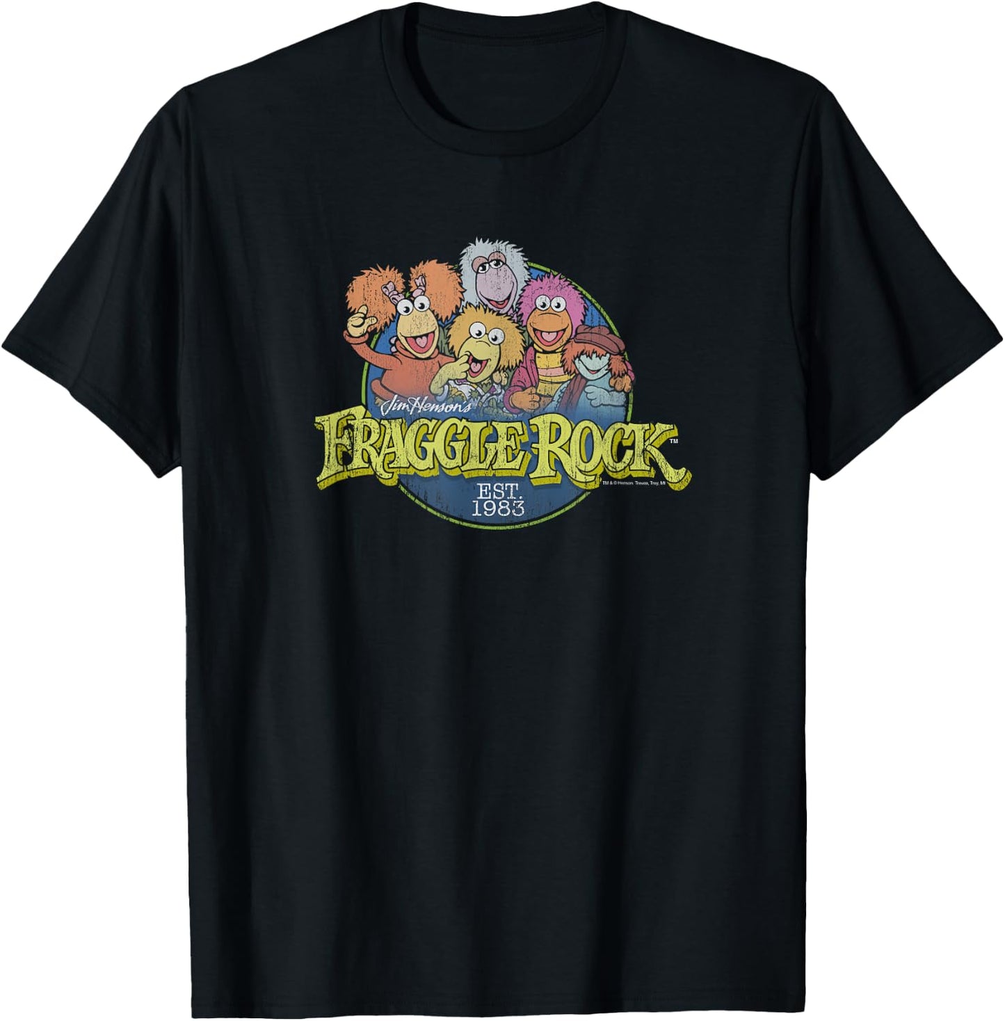 Fraggle Rock Circle Logo T-Shirt - T-Shirt | Black