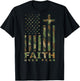 Military Camo Faith Over Fear Inspirational Christian T-Shirt - T-Shirt | Black