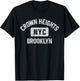 Crown Heights Brooklyn NYC Gym Style Distressed White Print T-Shirt - T-Shirt | Black