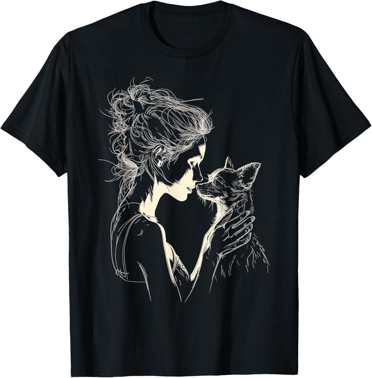 Cute Chihuahua Mom Owner Chihuahua Dog Mother's Day T-Shirt - T-Shirt | Black
