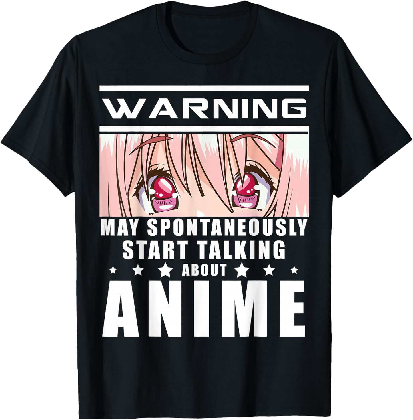 Warning May Spontaneously Start Talking About Anime Gift T-Shirt - T-Shirt | Black