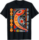 Salmon in Native American Salish Coast Style T-Shirt - T-Shirt | Black