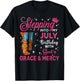 Stepping Into My July Birthday Women High Heels Bday T-Shirt - T-Shirt | Black