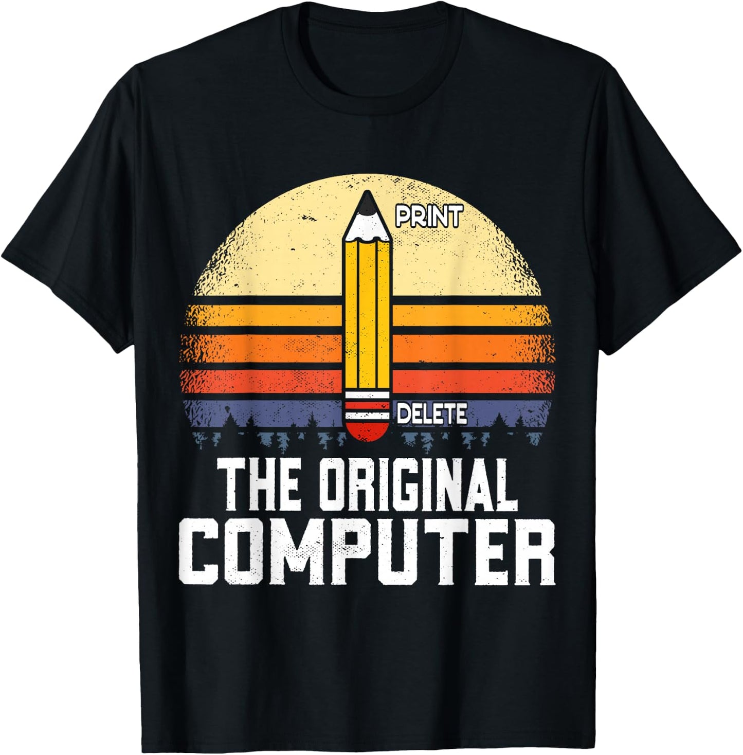The Original Computer Funny Pencil Geek Nerd T-Shirt - T-Shirt | Black