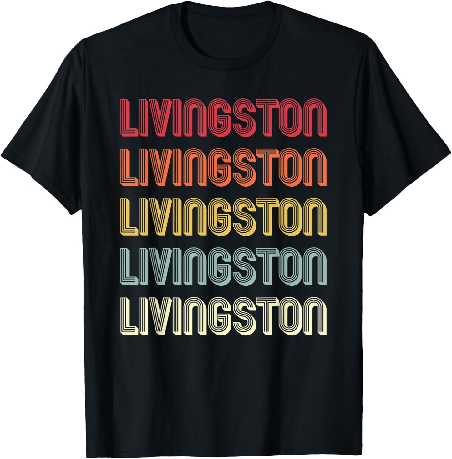 LIVINGSTON Gift Surname Funny Retro Vintage Birthday Reunion T-Shirt - T-Shirt | Black