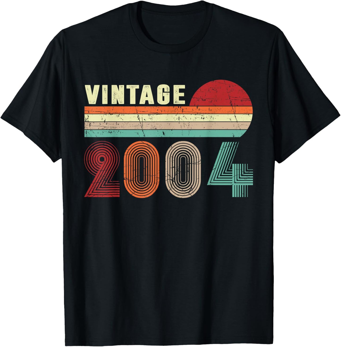 Vintage 2004 Funny 21 Years Old Men Women 21st Birthday T-Shirt - T-Shirt | Black