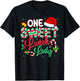 One Sweet Lunch Lady Christmas Candy Cane Santa Hat Funny T-Shirt - T-Shirt | Black