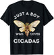 Just A Boy Who Loves Cicadas Insect Magicicada Bug Brood T-Shirt - T-Shirt | Black