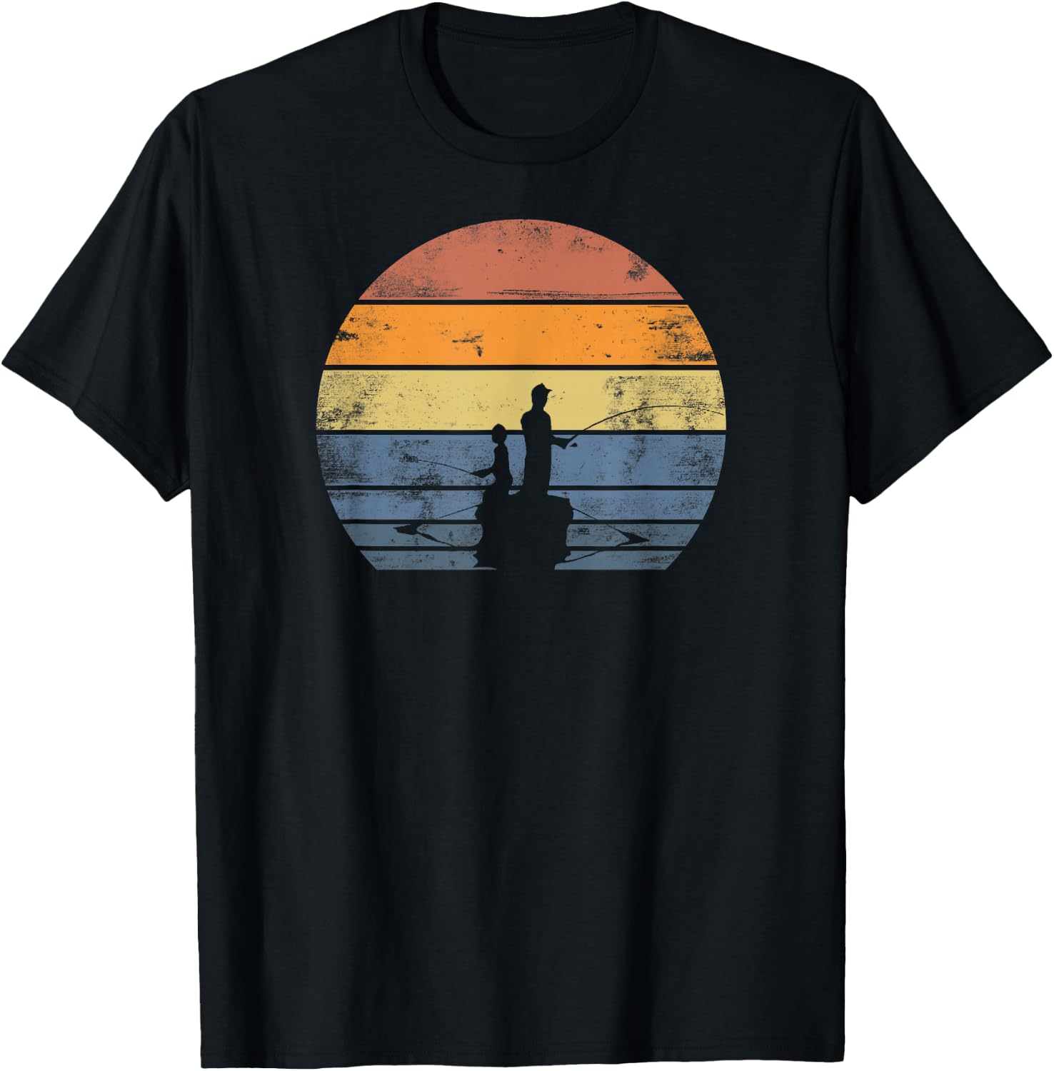 Father and Son Matching Shirts Fishing Partners Gift T-Shirt - T-Shirt | Black