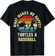 Baseball and Turtle Lovers Vintage Funny Pet Sports cute T-Shirt - T-Shirt | Black