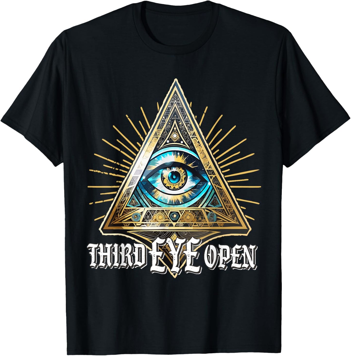 Spiritual Mystical Gaze - Streetwear All Seeing Third Eye T-Shirt - T-Shirt | Black