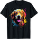 Cute Golden Retriever T-Shirt - T-Shirt | Black