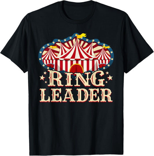Ringleader - Vintage Circus Themed Birthday Party T-Shirt - T-Shirt | Black