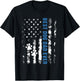 Best Dog Dad Ever American Flag Father's Day Dog Lover Paw T-Shirt - T-Shirt | Black