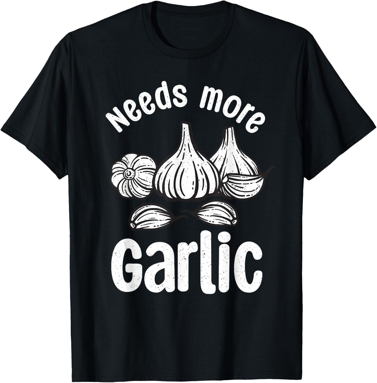 Garlic Art Women Chef Cook Asian Food Garlic Lover T-Shirt - T-Shirt | Black