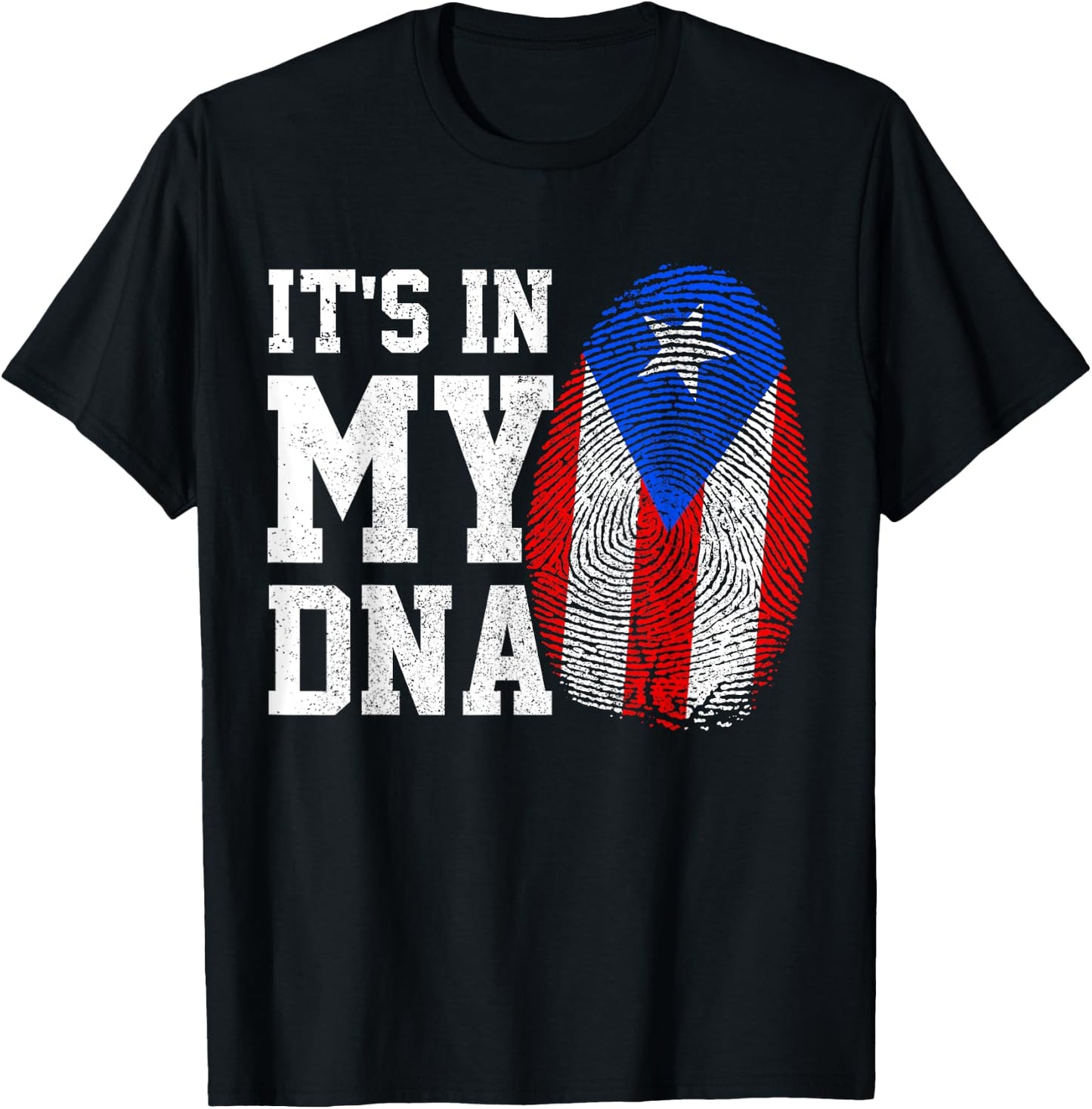 Puerto Rico Flag It's In My DNA Patriotic Puerto Rican Pride Men T-Shirt - T-Shirt | Black