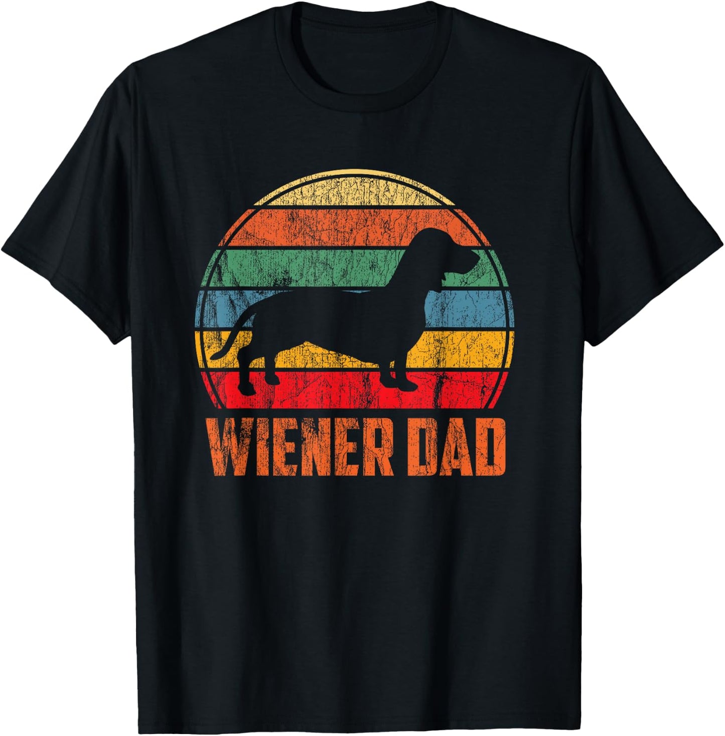 Wiener Dog Dad - Funny Dachshund Gift - Cute Weiner Dog T-Shirt - T-Shirt | Black