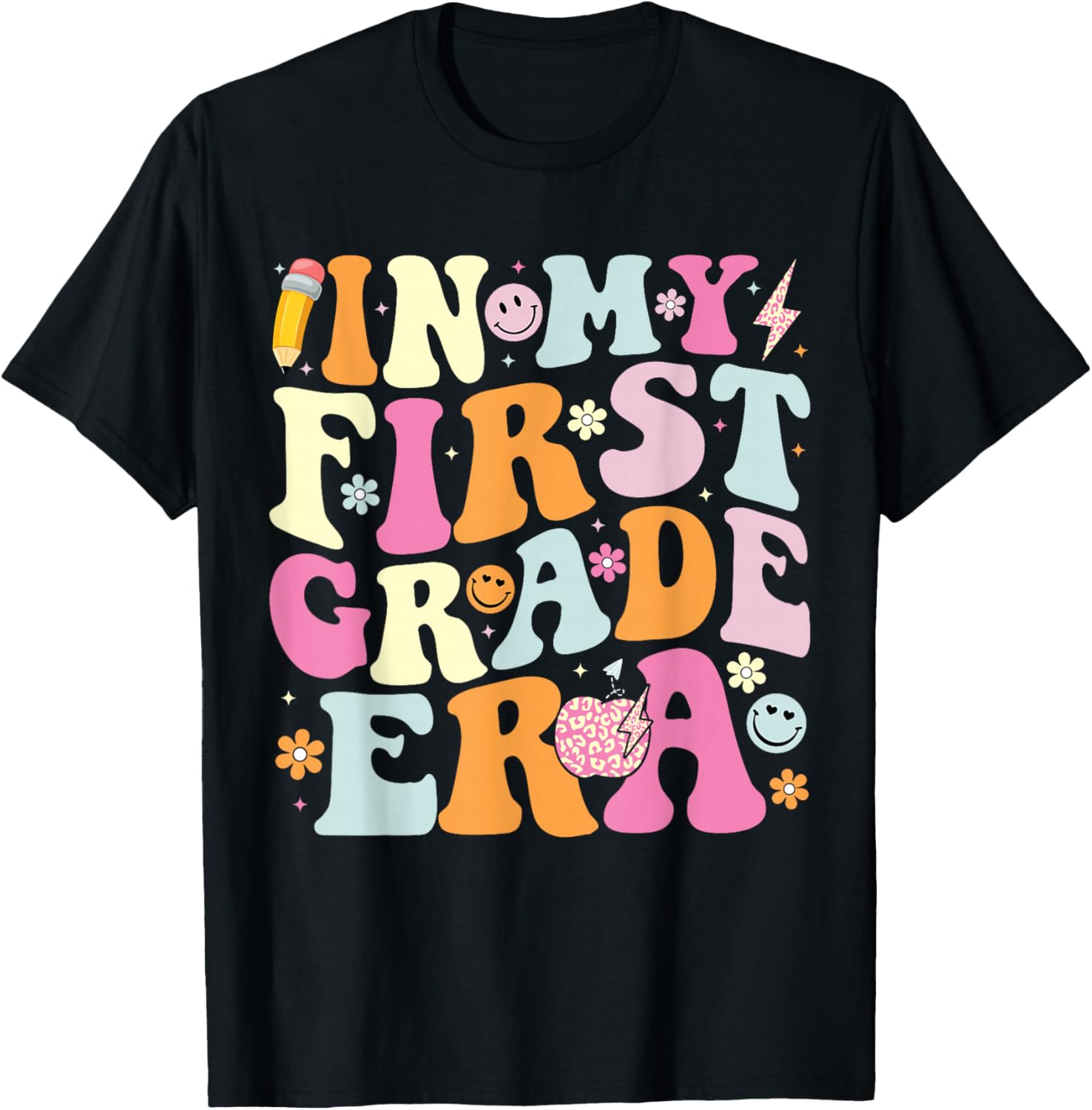 In My First Grade Era 1st Grade Teacher Back to School T-Shirt - T-Shirt | Black