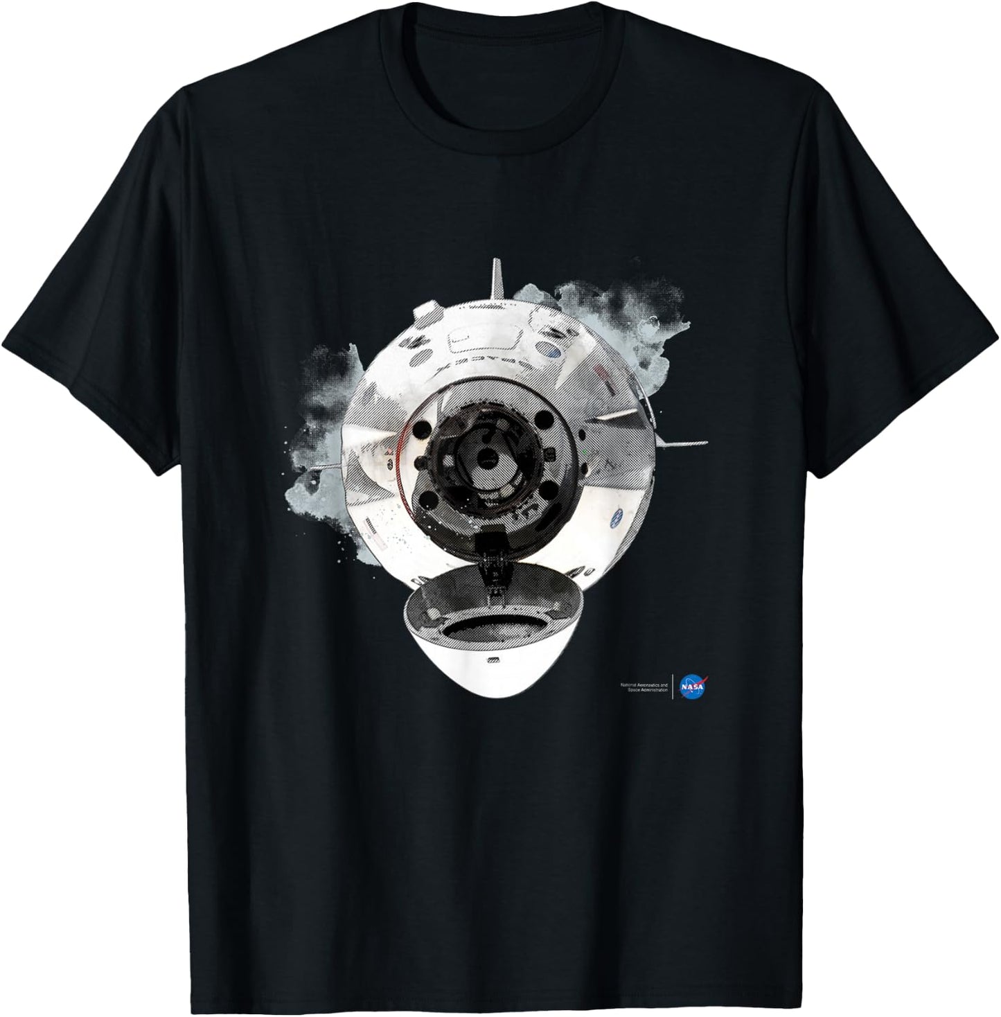 NASA SpaceX Dragon Capsule Docking T-Shirt - T-Shirt | Black