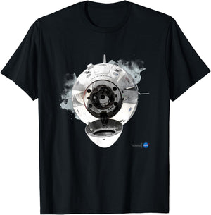 NASA SpaceX Dragon Capsule Docking T-Shirt - T-Shirt | Black