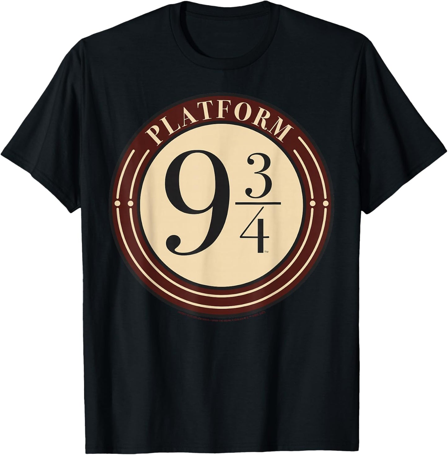 Harry Potter Platform 9 &3/4 Simple Logo T-Shirt - T-Shirt | Black