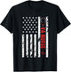 VA Nurse Vintage Patriotic American Flag USA 4th of July T-Shirt - T-Shirt | Black
