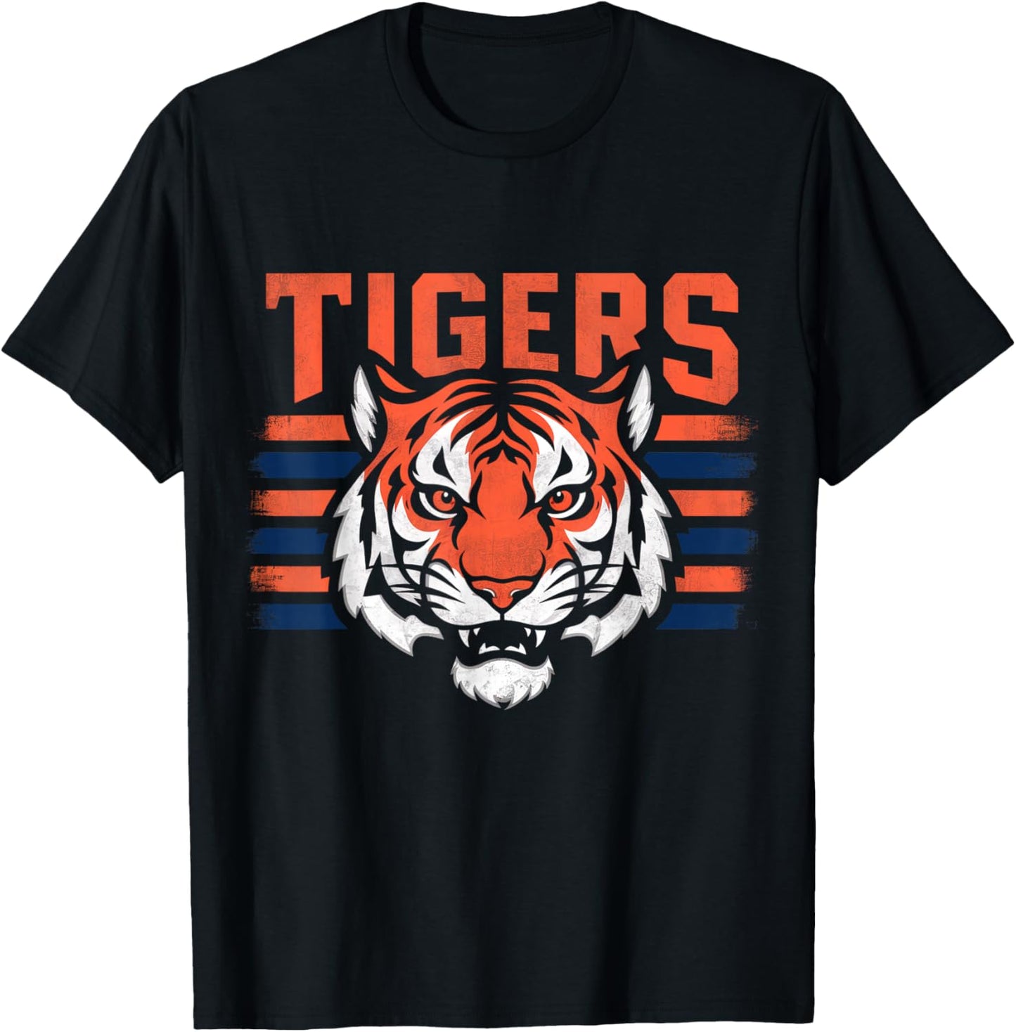 Vintage Tigers Throwback Retro T-Shirt - T-Shirt | Black