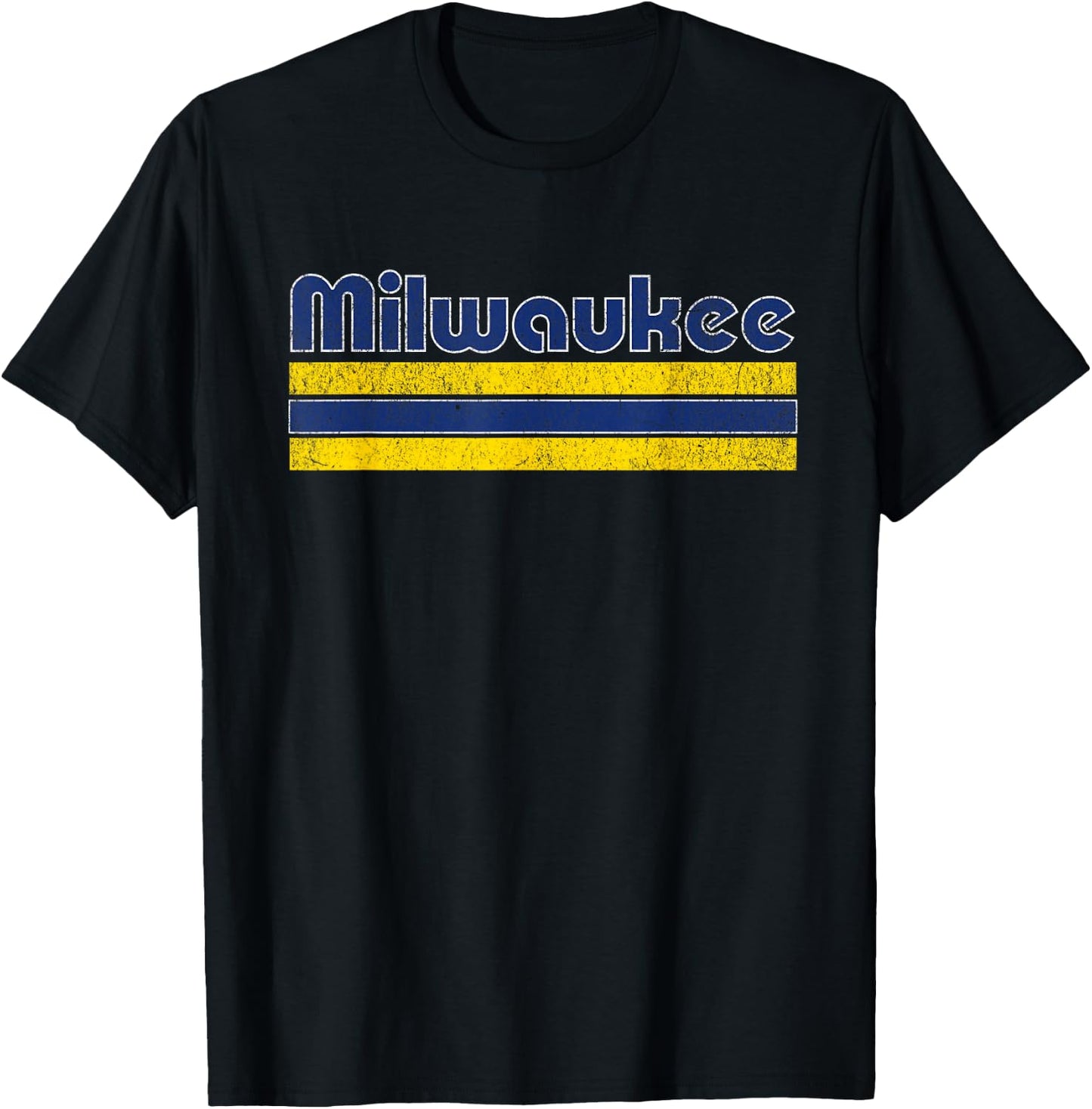 Milwaukee vintage baseball city T-Shirt - T-Shirt | Black