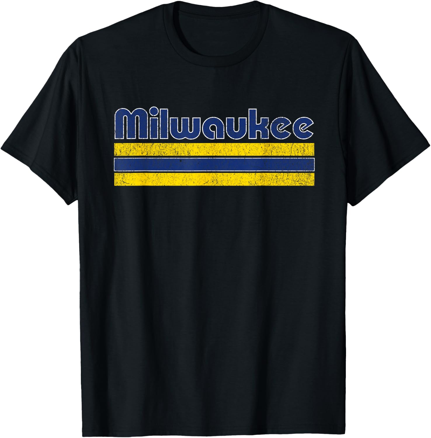 Milwaukee vintage baseball city T-Shirt - T-Shirt | Black