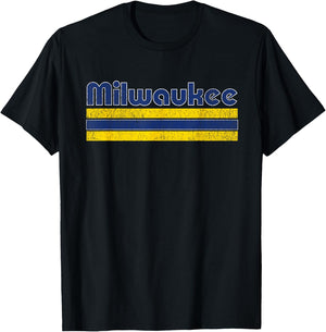 Milwaukee vintage baseball city T-Shirt - T-Shirt | Black