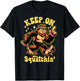 Gone Squatchin' Retro Bigfoot Hunter Graphic T-Shirt - T-Shirt | Black