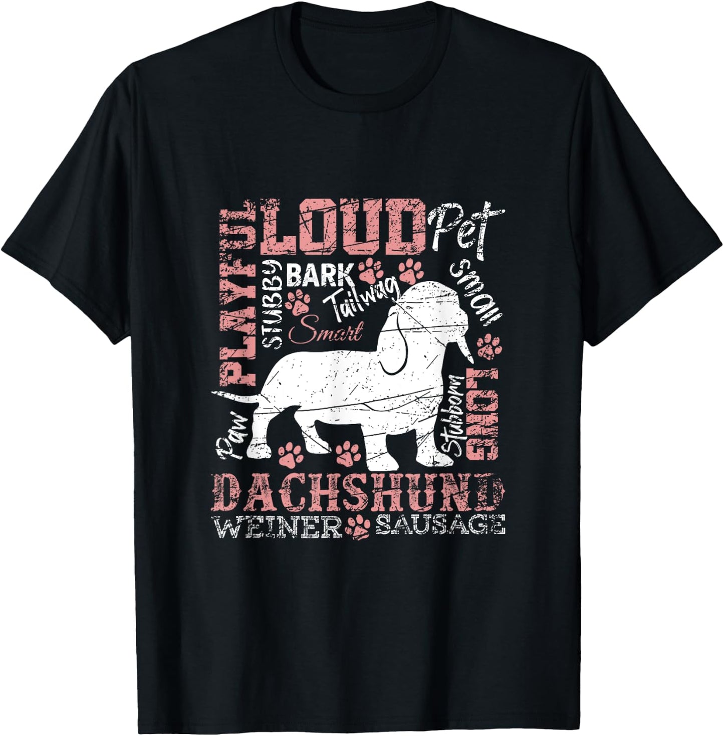 Animal & Gifts Dachshund T-Shirt - T-Shirt | Black