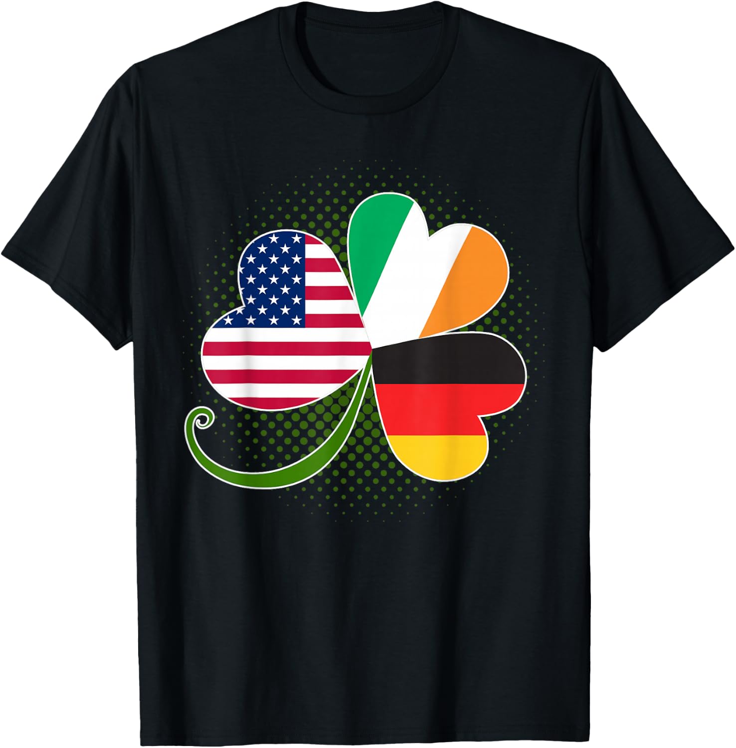 American German and Irish Roots DNA T-Shirt - T-Shirt | Black
