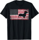 Dachshund Dog Pet 4th of July American Flag Patriotic USA T-Shirt - T-Shirt | Black