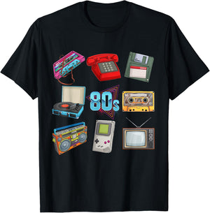 80's Throwback Retro Vintage Funny Party Cassette Tapes Men T-Shirt - T-Shirt | Black