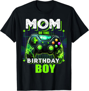 Mom of the Birthday Boy Matching Video Game Birthday Party T-Shirt - T-Shirt | Black