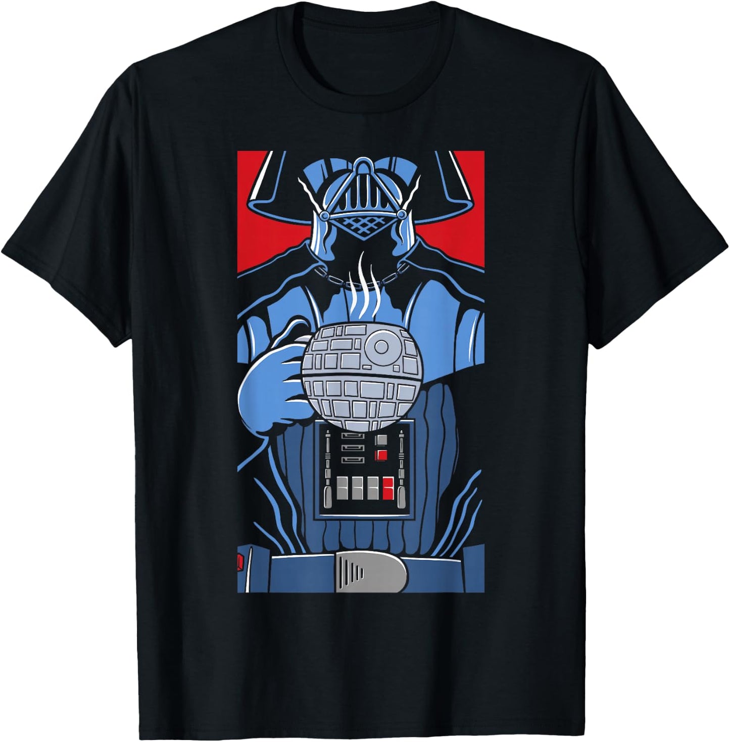 Star Wars Darth Vader Death Star Coffe Cup T-Shirt - T-Shirt | Black