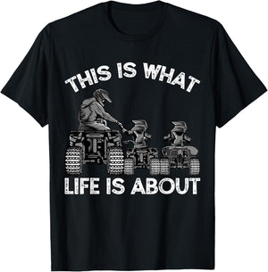 This Is What Life Is About Quad Bike Father and Son ATV T-Shirt - T-Shirt | Black