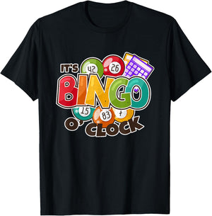 It's Bingo O Clock | Bingo Caller Shirt | Funny Bingo T-Shirt - T-Shirt | Black