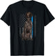 Thin Blue Line American Flag German Pointer Police Dog K-9 T-Shirt - T-Shirt | Black