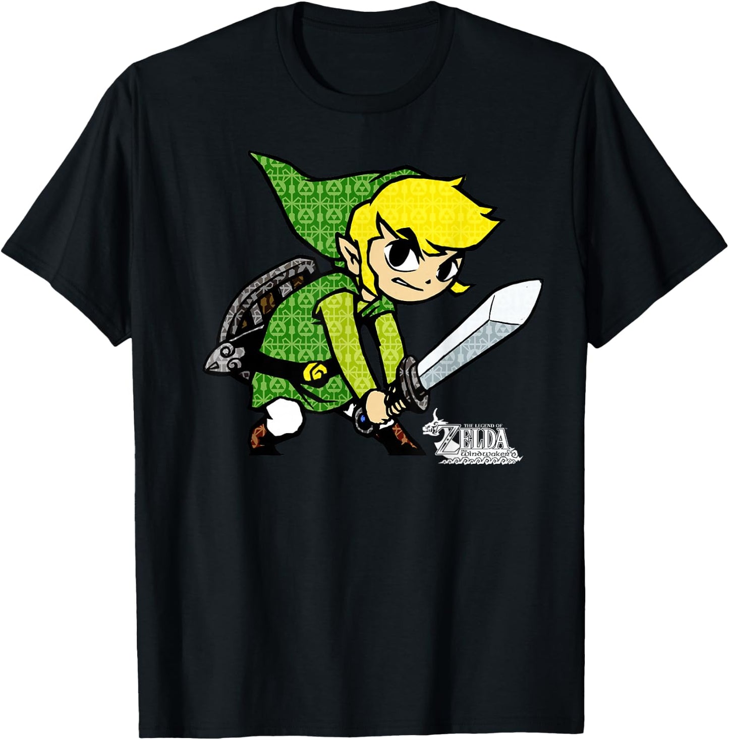 The Legend of Zelda: The Wind Waker Link Hero Icon T-Shirt - T-Shirt | Black