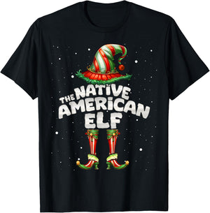 I'm The Native American Elf Family Matching Group Christmas T-Shirt - T-Shirt | Black