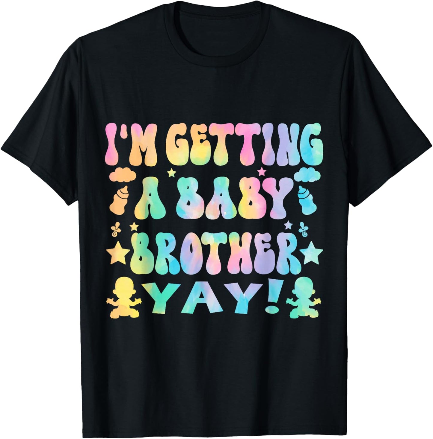 I'm Getting A Baby Brother New Baby Gender Reveal Boy Girls T-Shirt - T-Shirt | Black