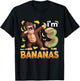 3 Year Old Monkey Birthday Safari Jungle Animal 3rd B-day T-Shirt - T-Shirt | Black