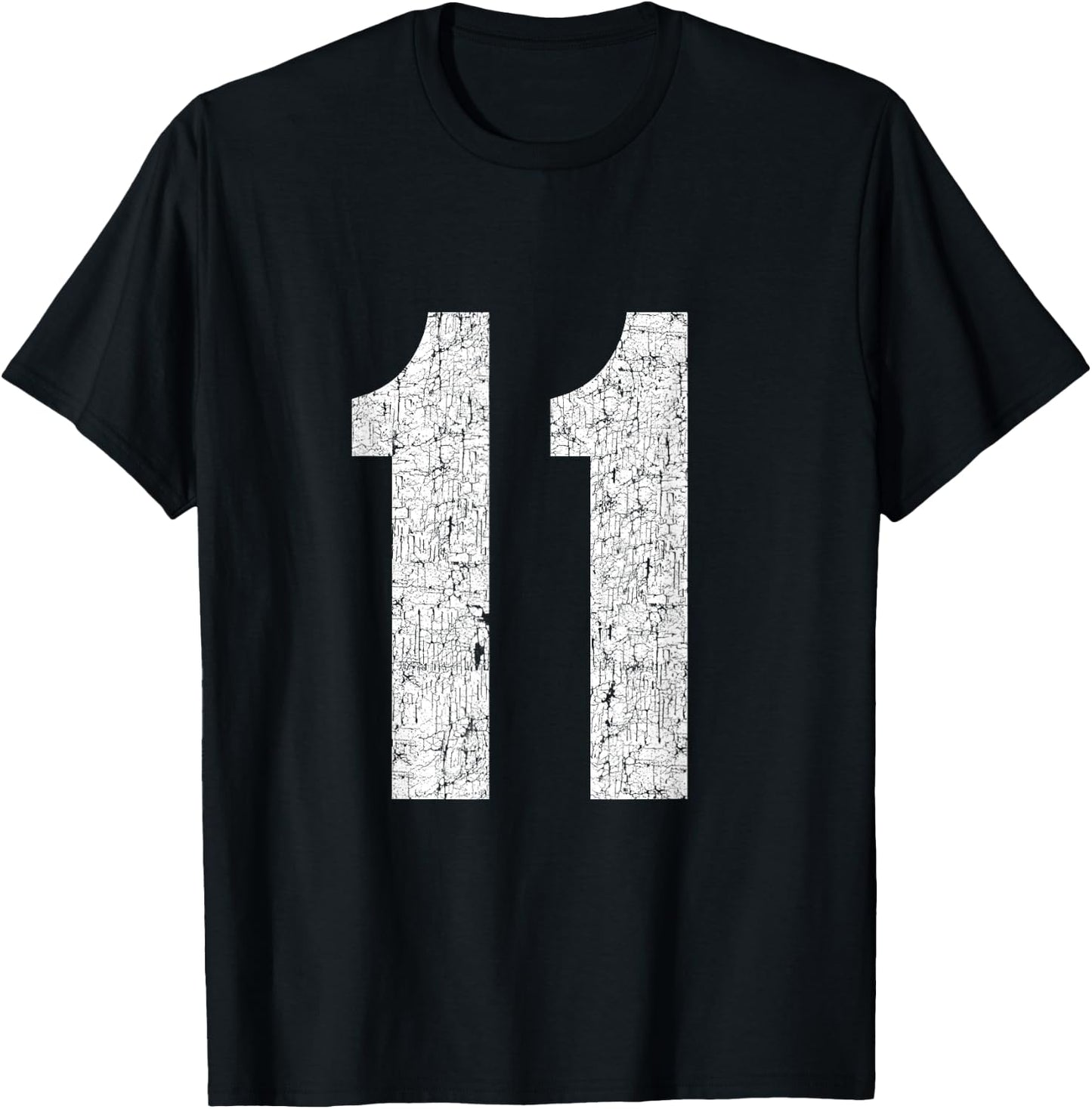 #11 Jersey Uniform Varsity Sports Number, 11th Birthday T-Shirt - T-Shirt | Black