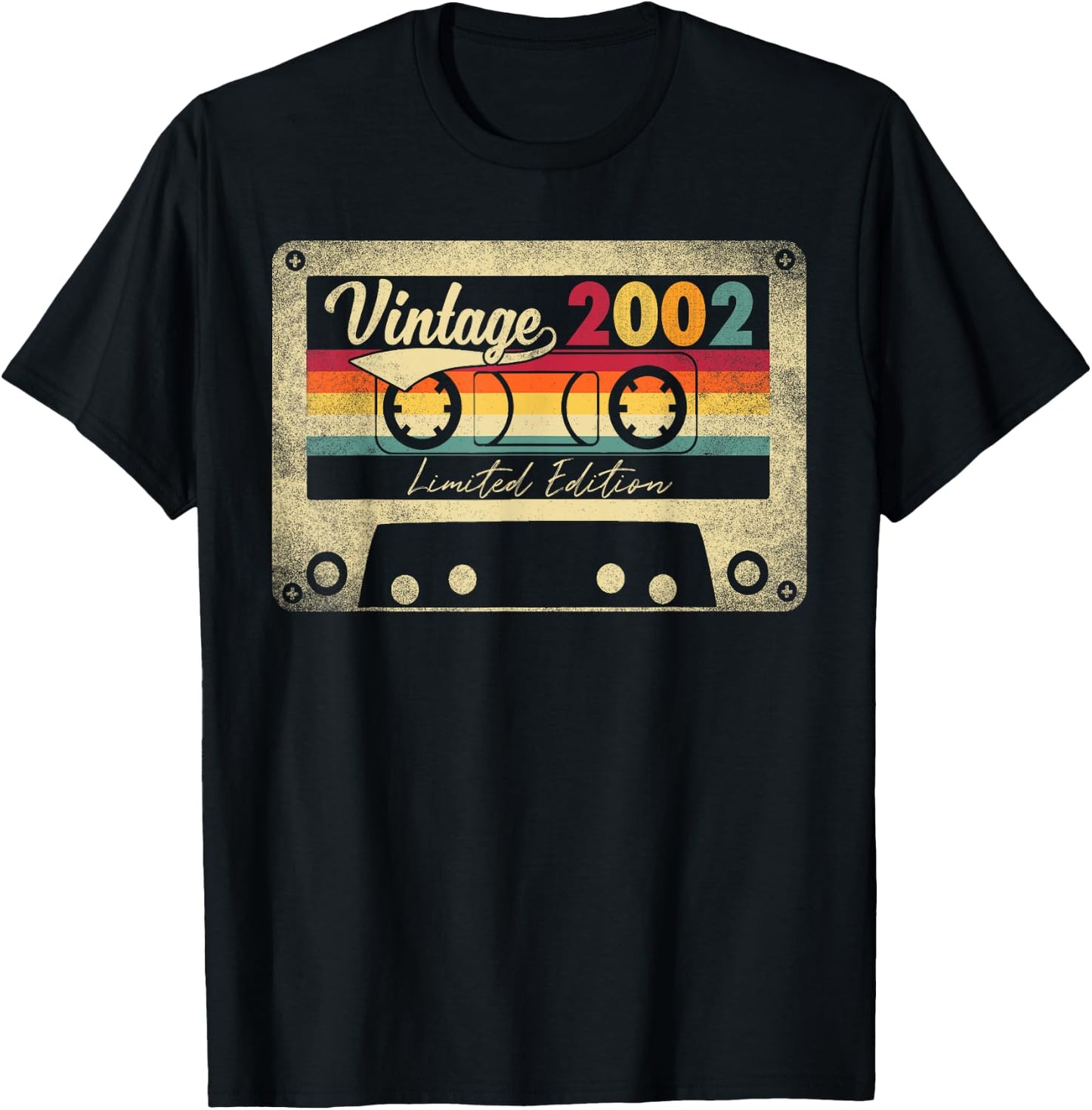 2002 21st Birthday Gift 21 Years Old Limited Edition Vintage T-Shirt - T-Shirt | Black