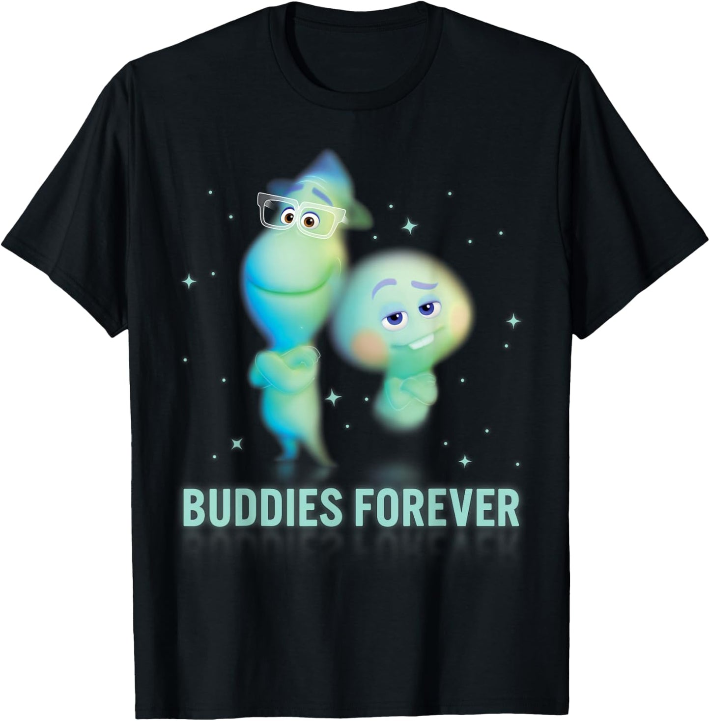 Disney Pixar Soul Buddies Forever Stars Friendship Pose T-Shirt - T-Shirt | Black