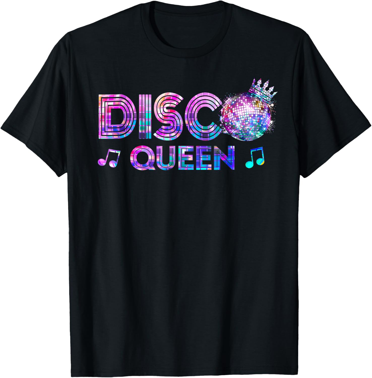Disco Queen 70's Themed Vintage Seventies Costume Women Girl T-Shirt - T-Shirt | Black