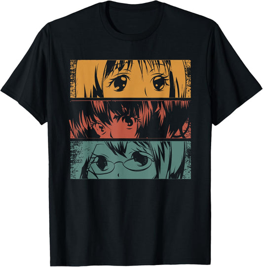 Japanese Manga Asia Otaku Girl Gift Cute Anime T-Shirt - T-Shirt | Black